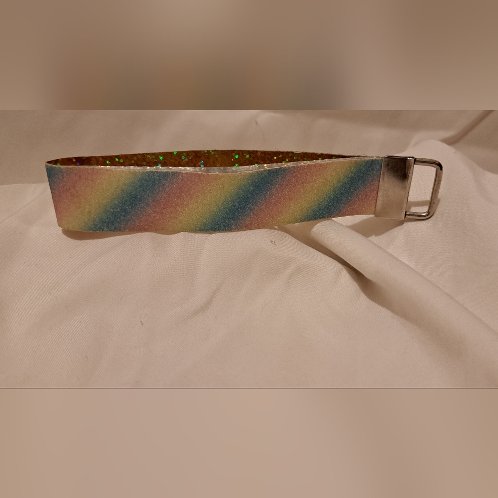 Rainbow Glitter Keychain Wristlet
